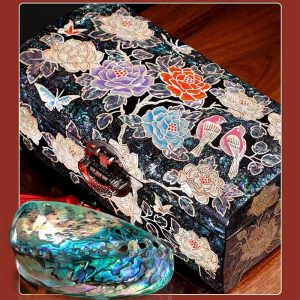 Storage Box for Chinese Intangible Cultural Heritage Beimu Luodian Lacquerware