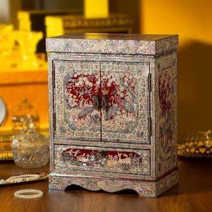 Storage Box for Chinese Intangible Cultural Heritage Beimu Luodian Lacquerware